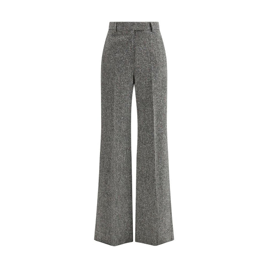 Gray Wool Casual Pants