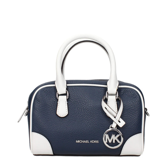 Blue Leather Handbag