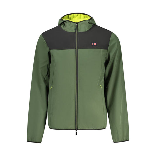 Green Polyester Men's Jacket
