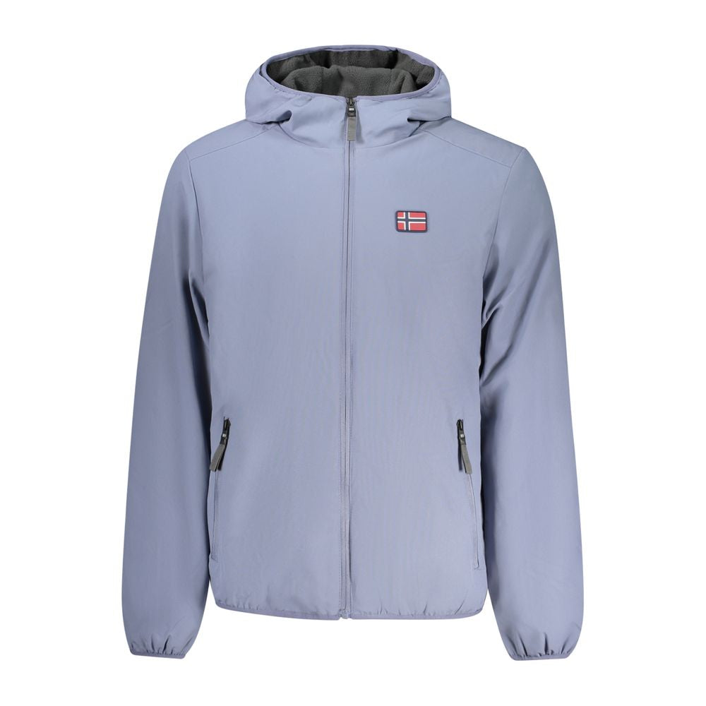 Blue Polyester Jackets & Coat