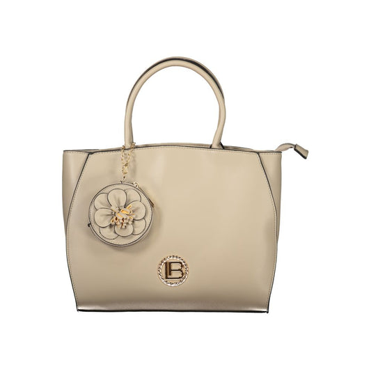 Beige PVC Women Handbag