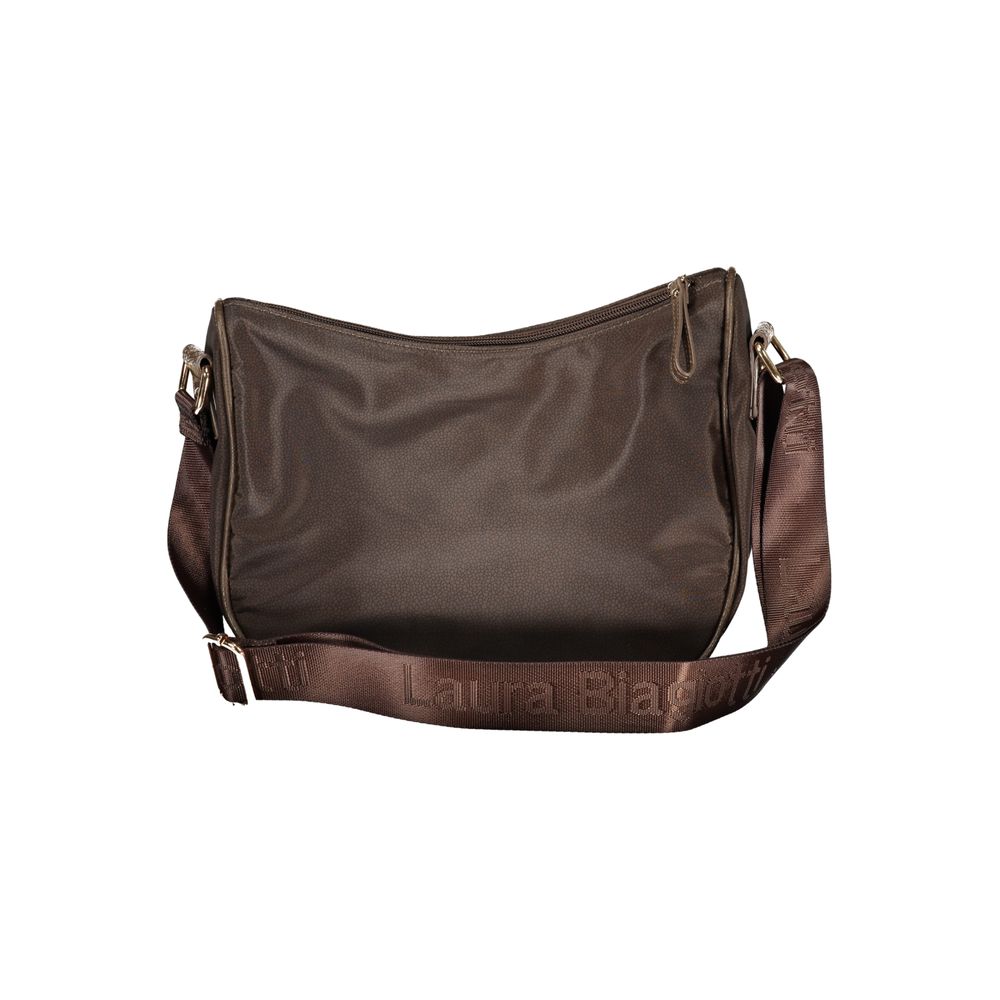Brown Polyester Women Handbag
