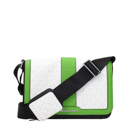 White Fabric Crossbody Bag
