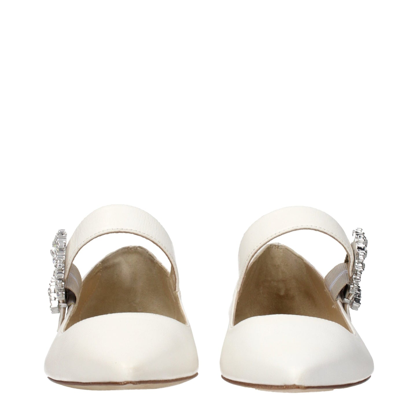 White Leather Ballet Flats