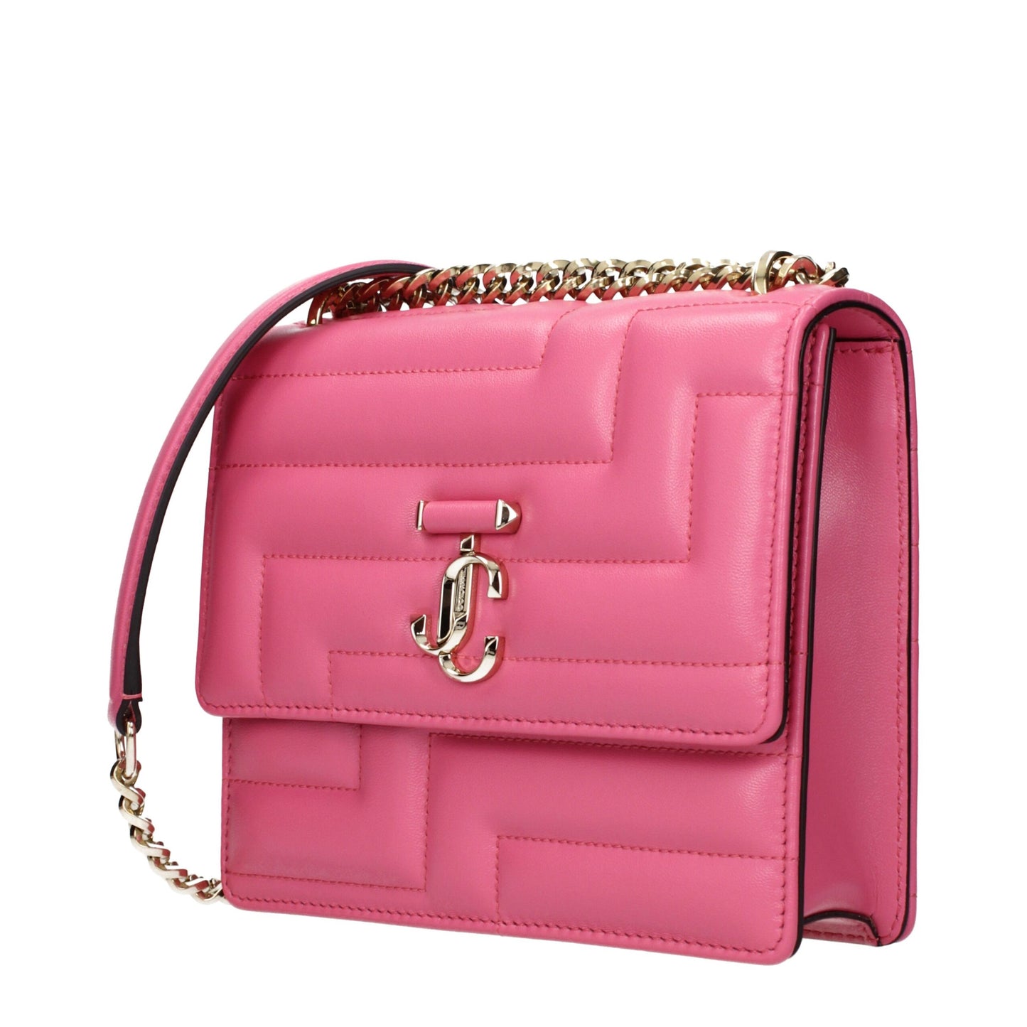 Pink Leather Shoulder Bag