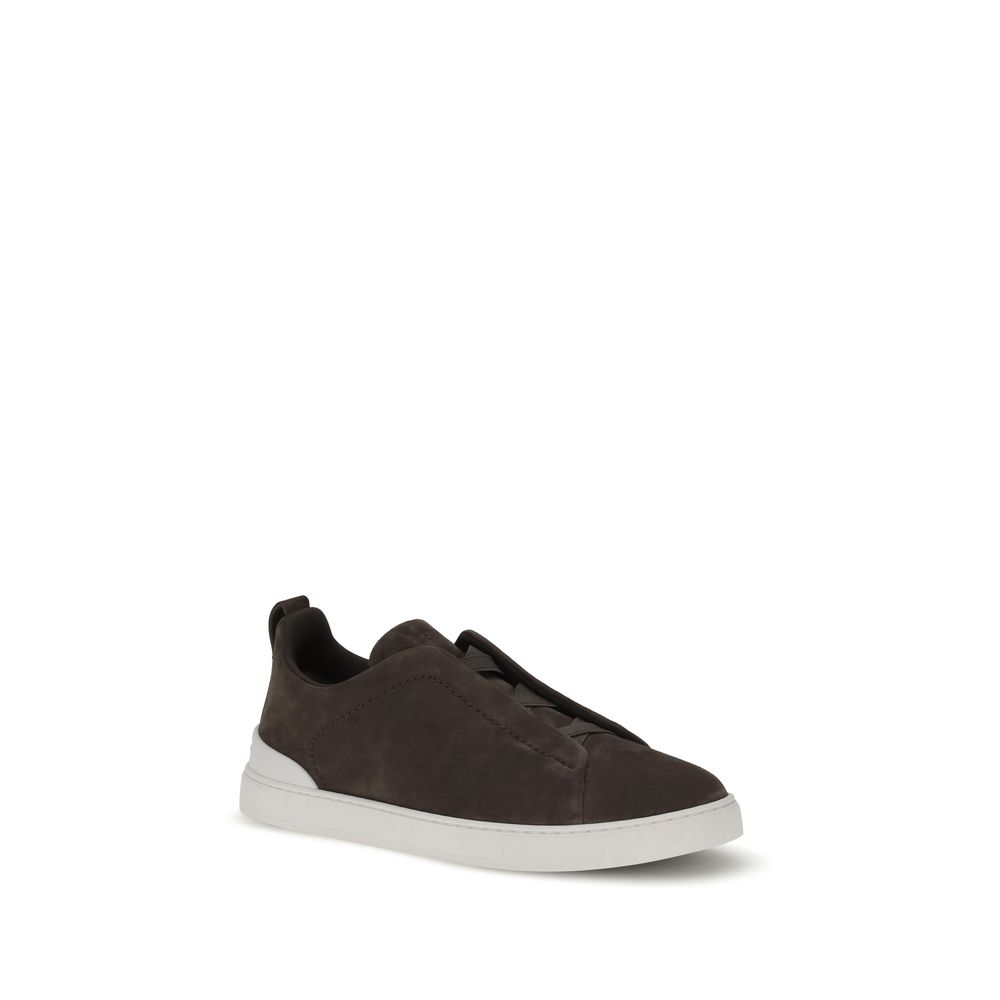 Black Calf Leather Bos Taurus Low Top Sneakers