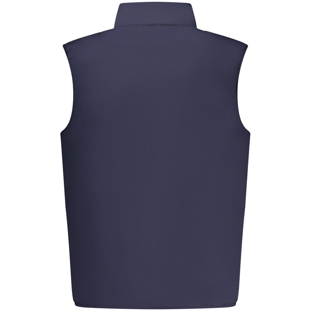 Blue Polyester Men Jacket