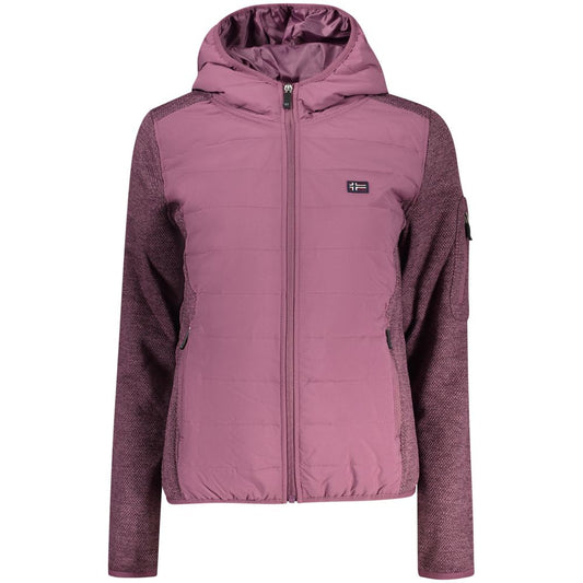 Purple Polyester Women Jacket