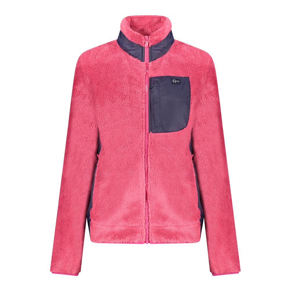 Pink Polyester Women Sweater