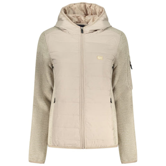 Beige Polyester Women Jacket