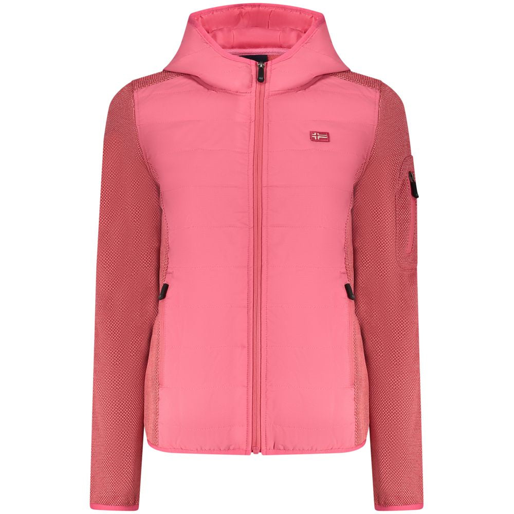 Pink Polyester Women Jacket