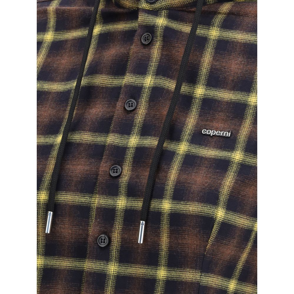 Brown Cotton Pattern Shirt