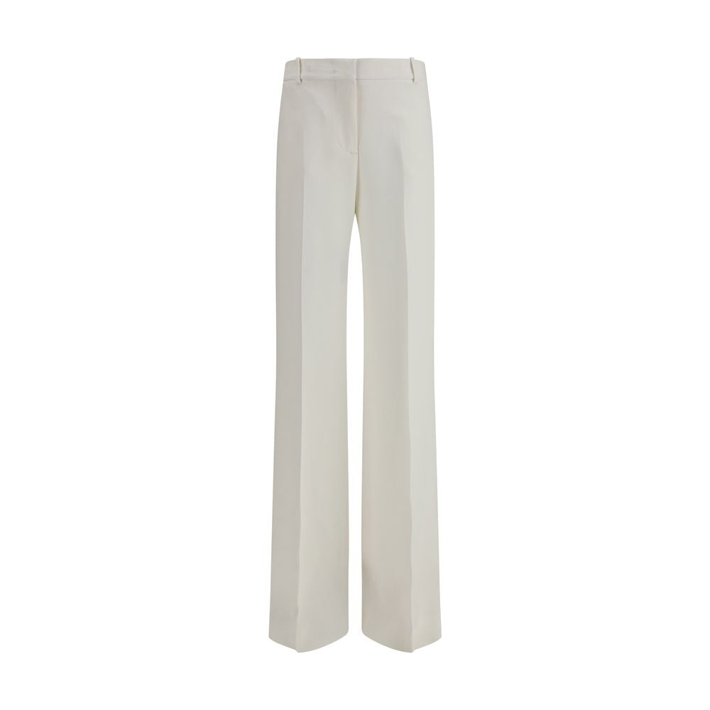 White Viscose Casual Pants
