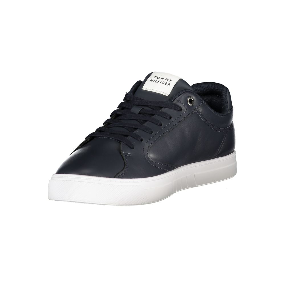 Blue Leather Men Sneaker
