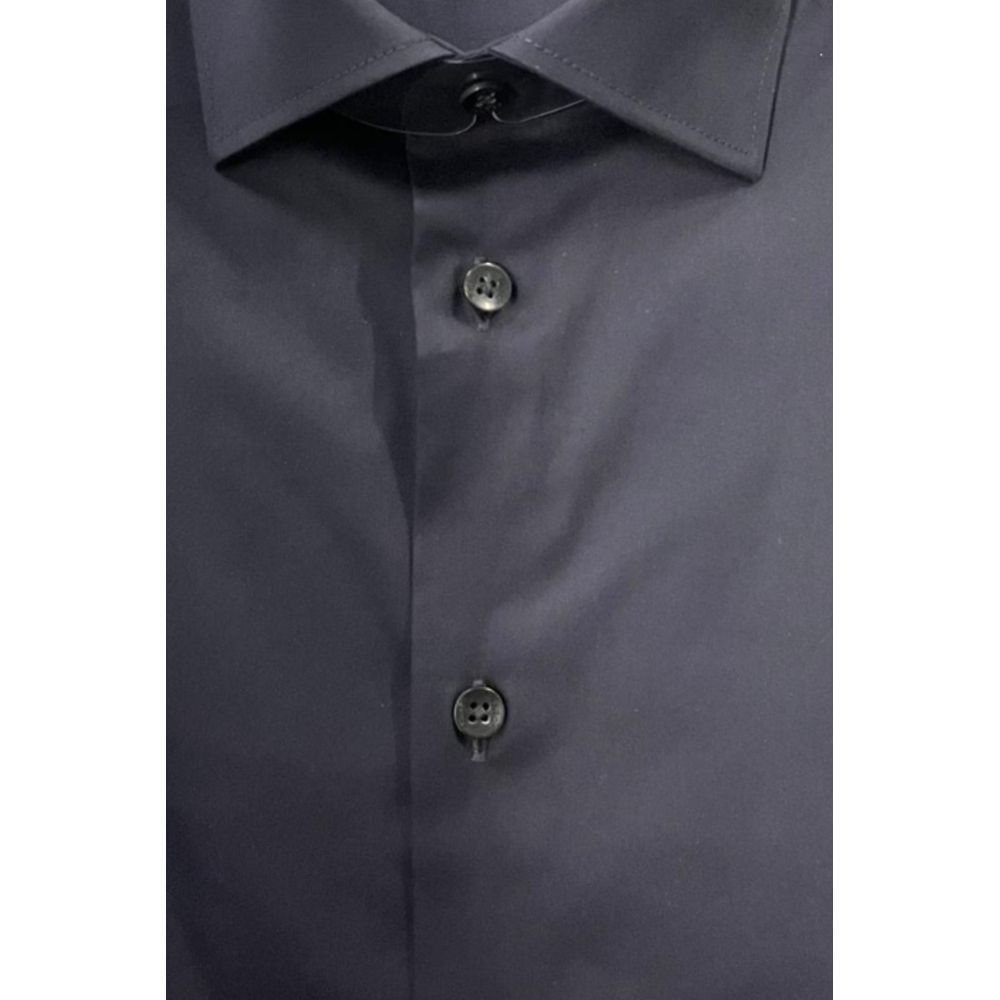 Black Cotton Men's Shirt