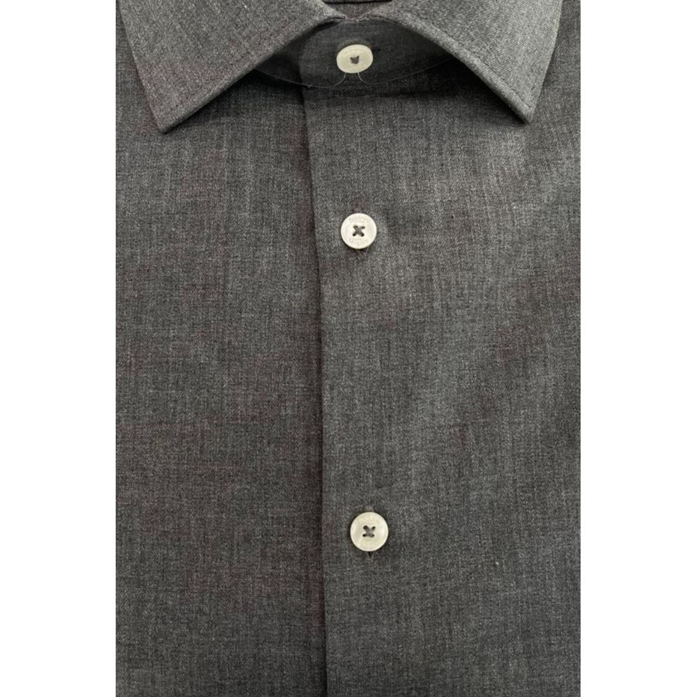 Gray Cotton Men's Shirt