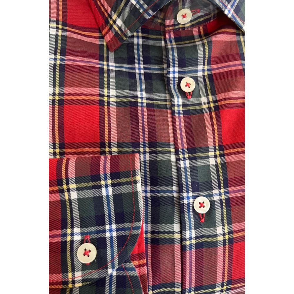 Multicolor Cotton Men Shirt