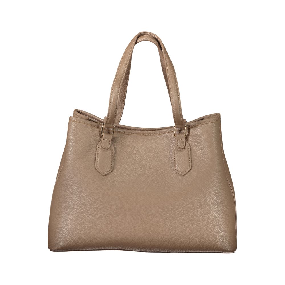 Brown Polyethylene Women Handbag