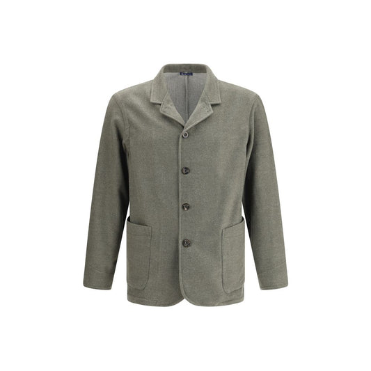 Green Fleece Wool Coat