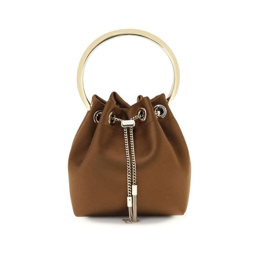 Brown Silk Shoulder Bag