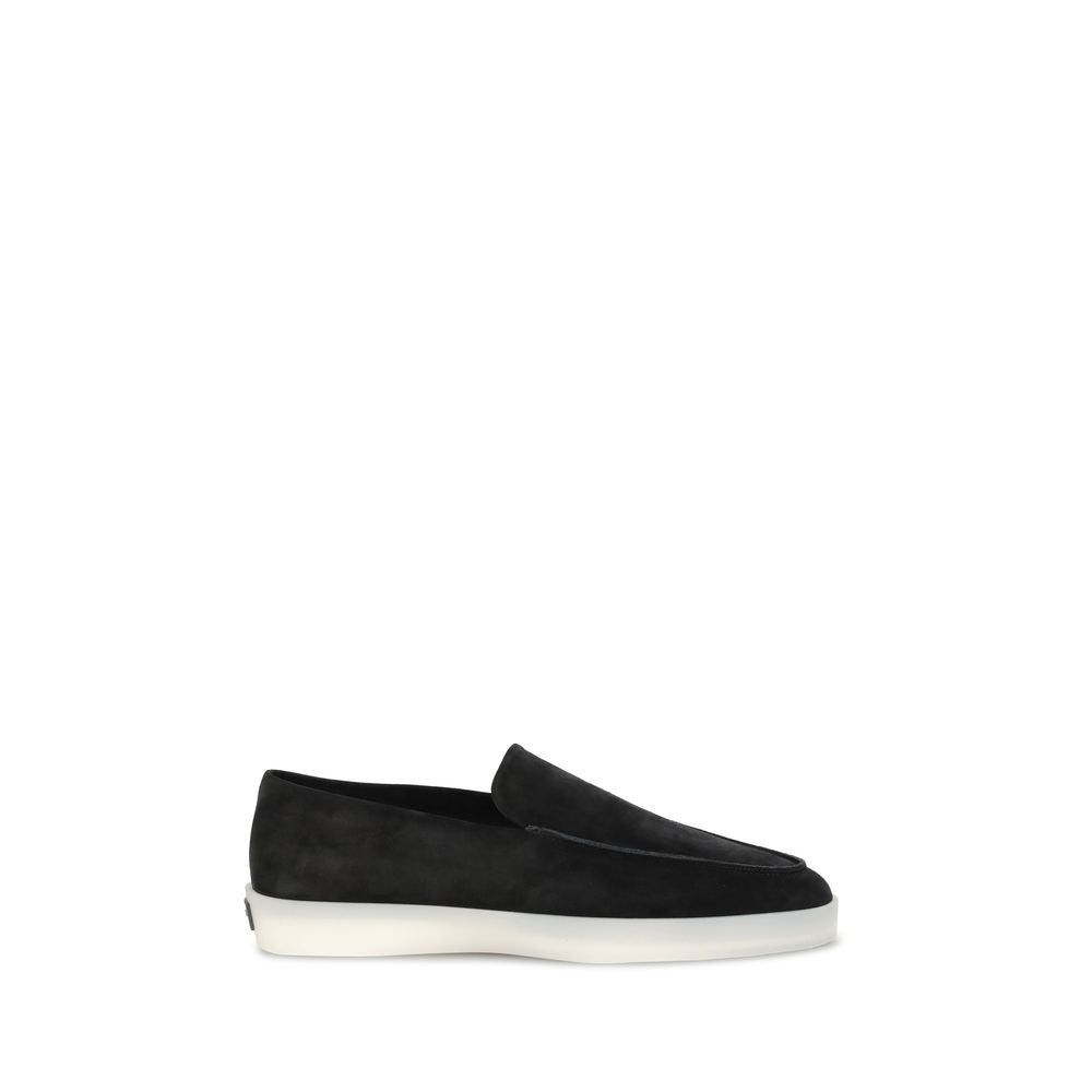 Black Leather Slip-On Loafers