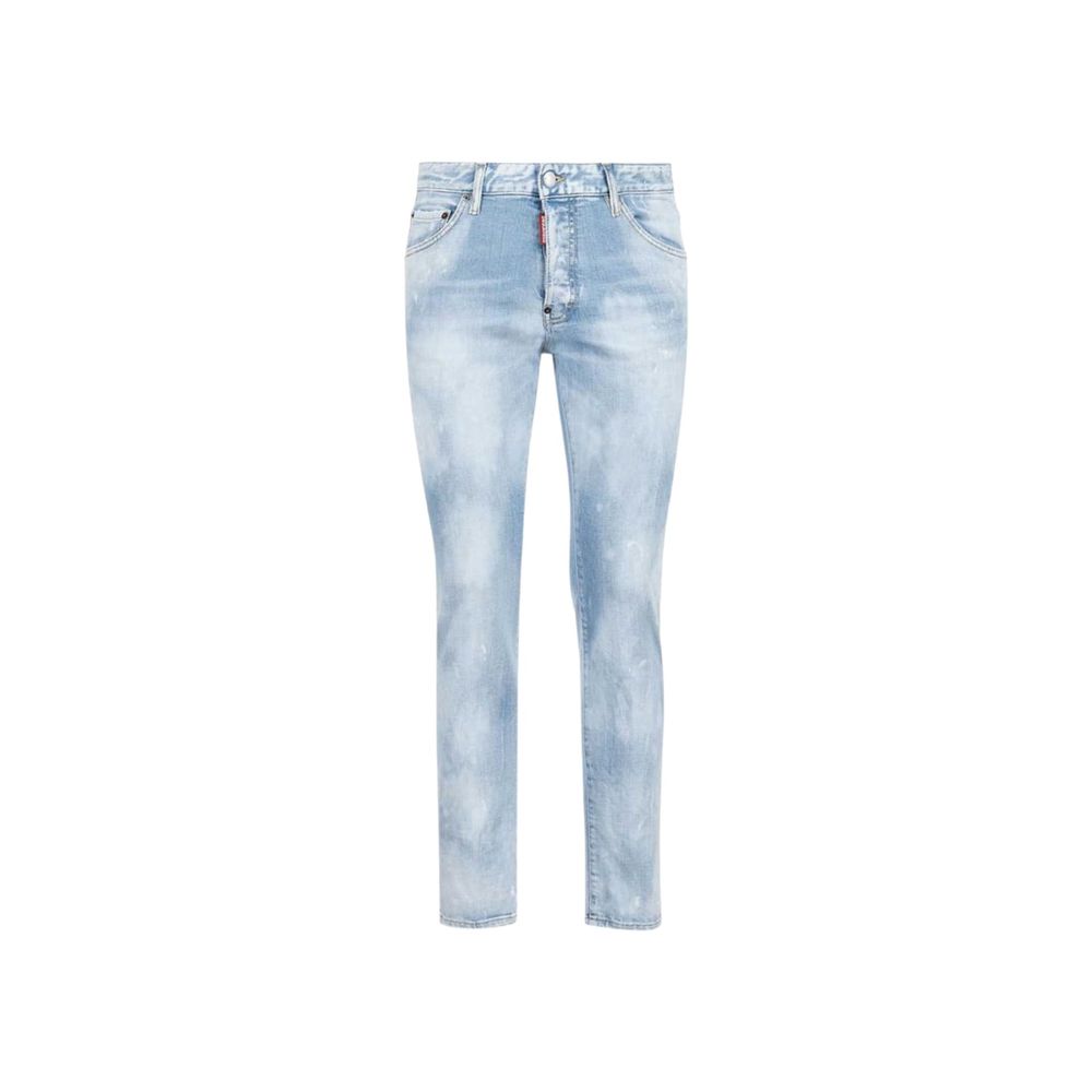 Blue Cotton Slim Fit Jeans
