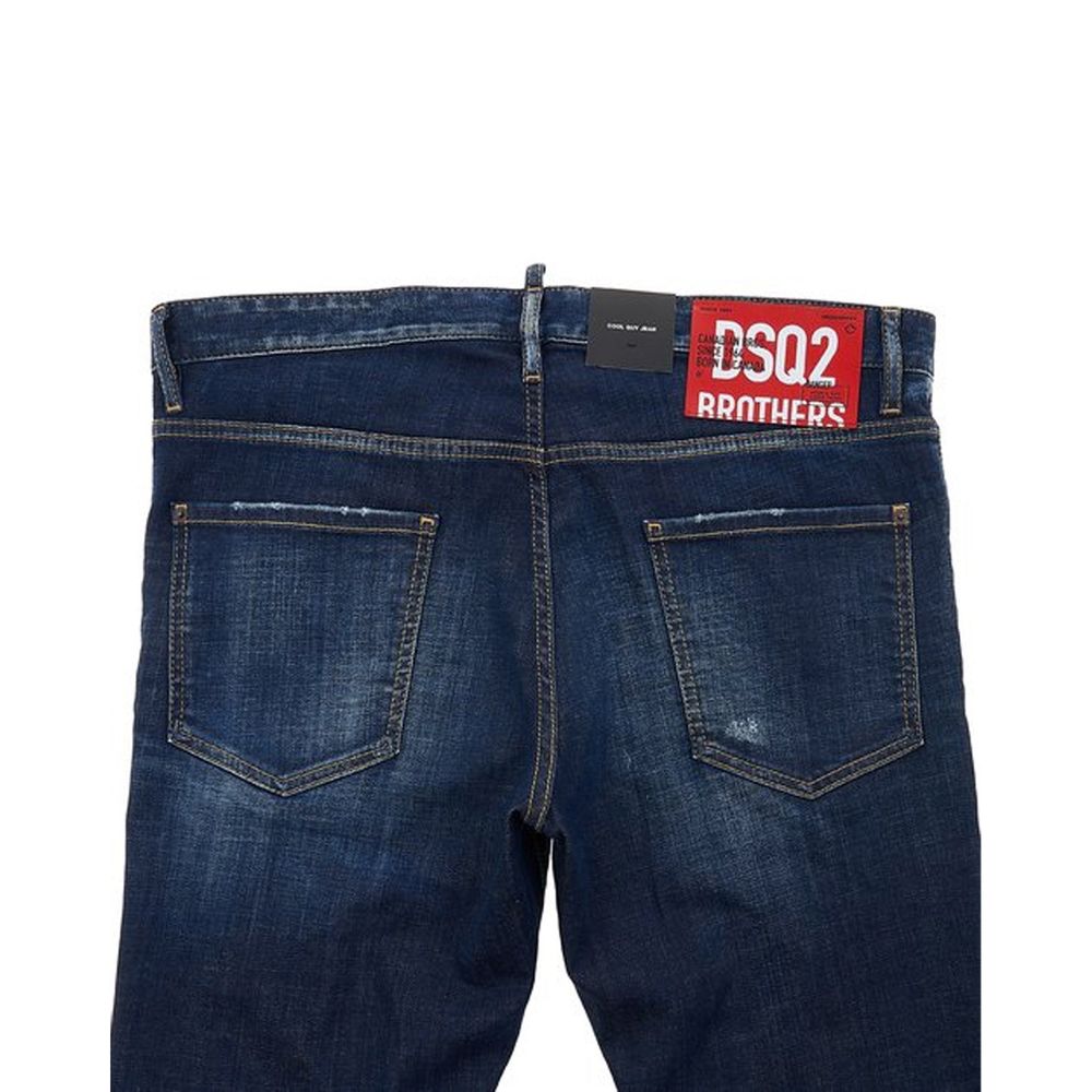 Blue Cotton Slim Fit Jeans