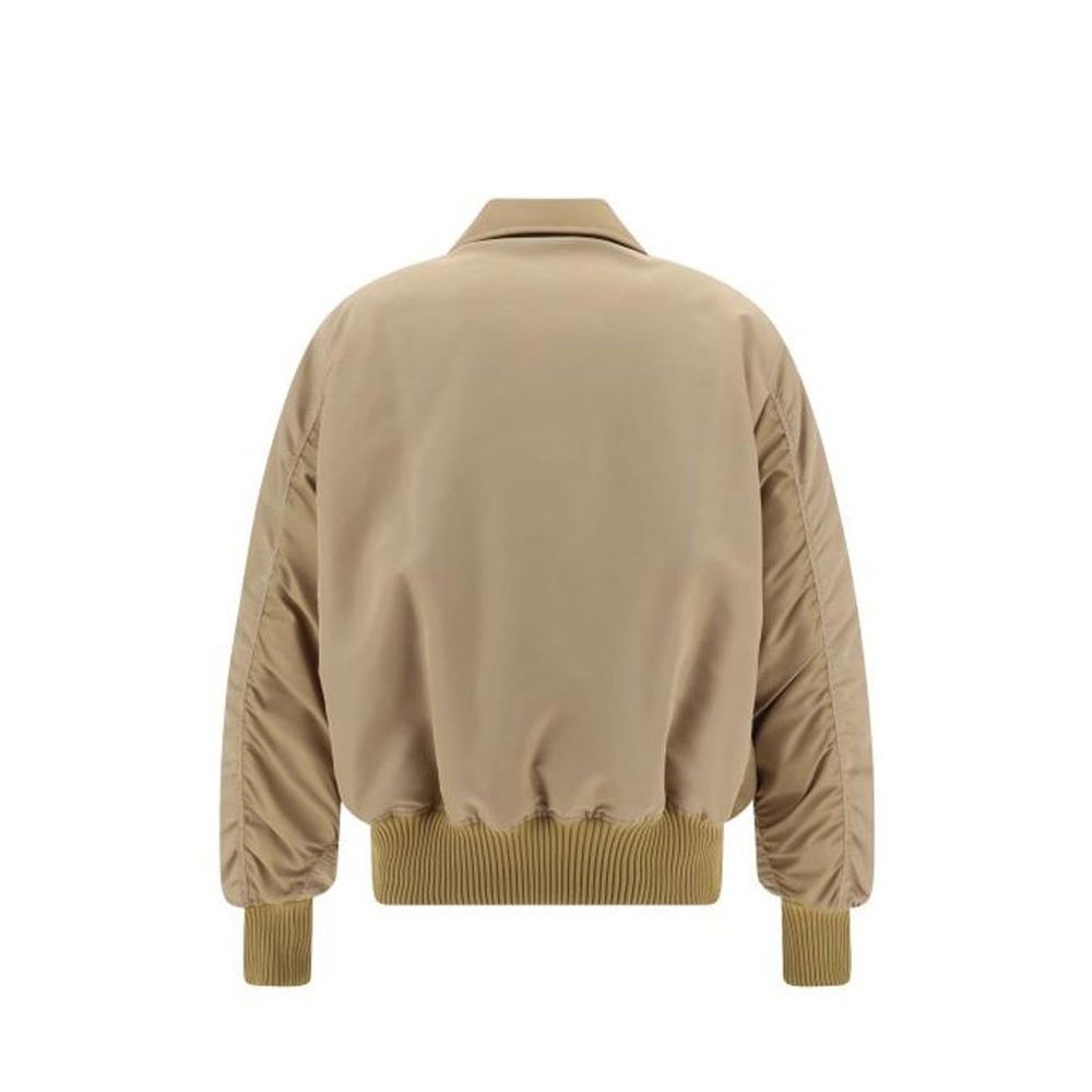 Beige Polyamide Bomber
