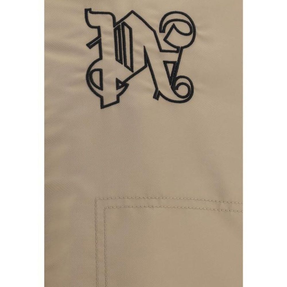Beige Polyamide Bomber
