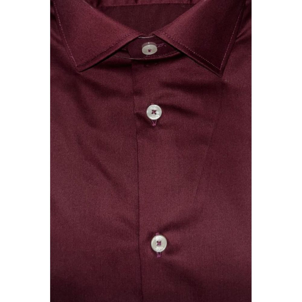 Red Cotton Men Shirt