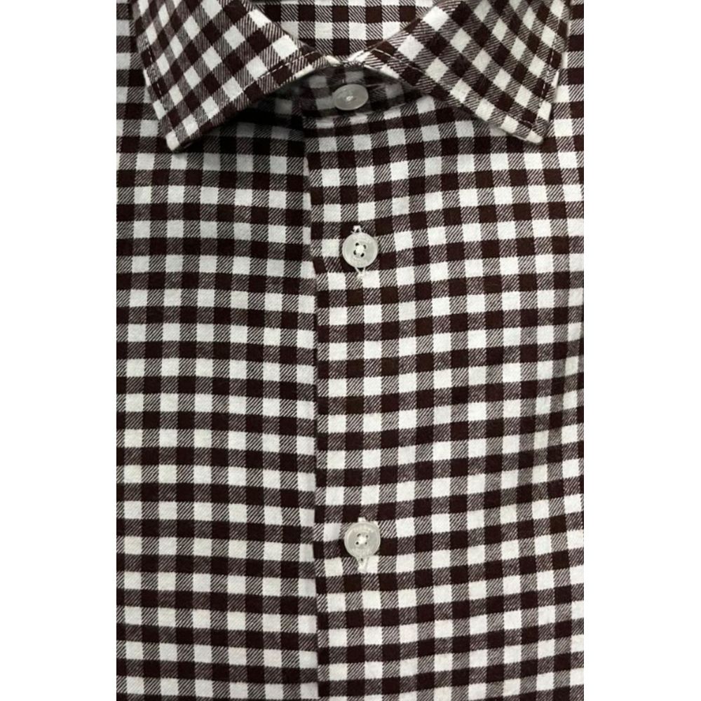 Brown Cotton Men's Shirt