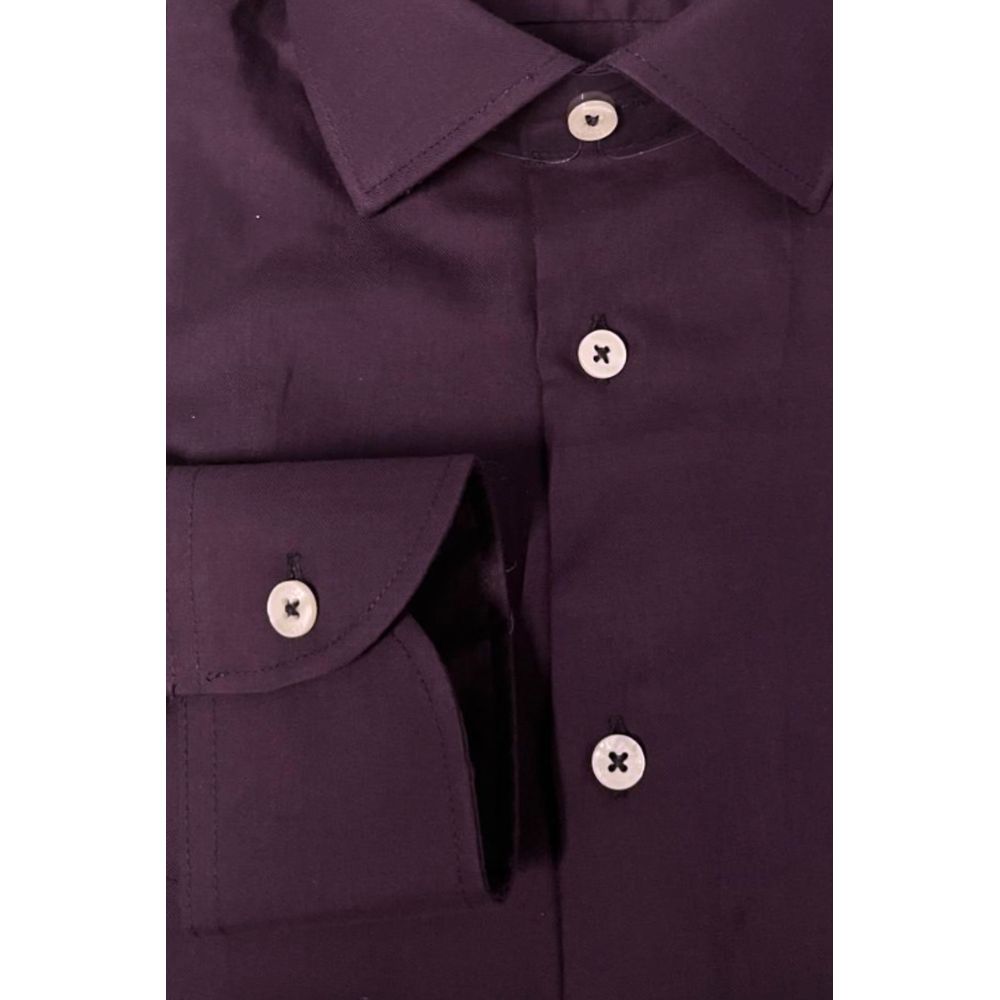 Purple Cotton Men Shirt