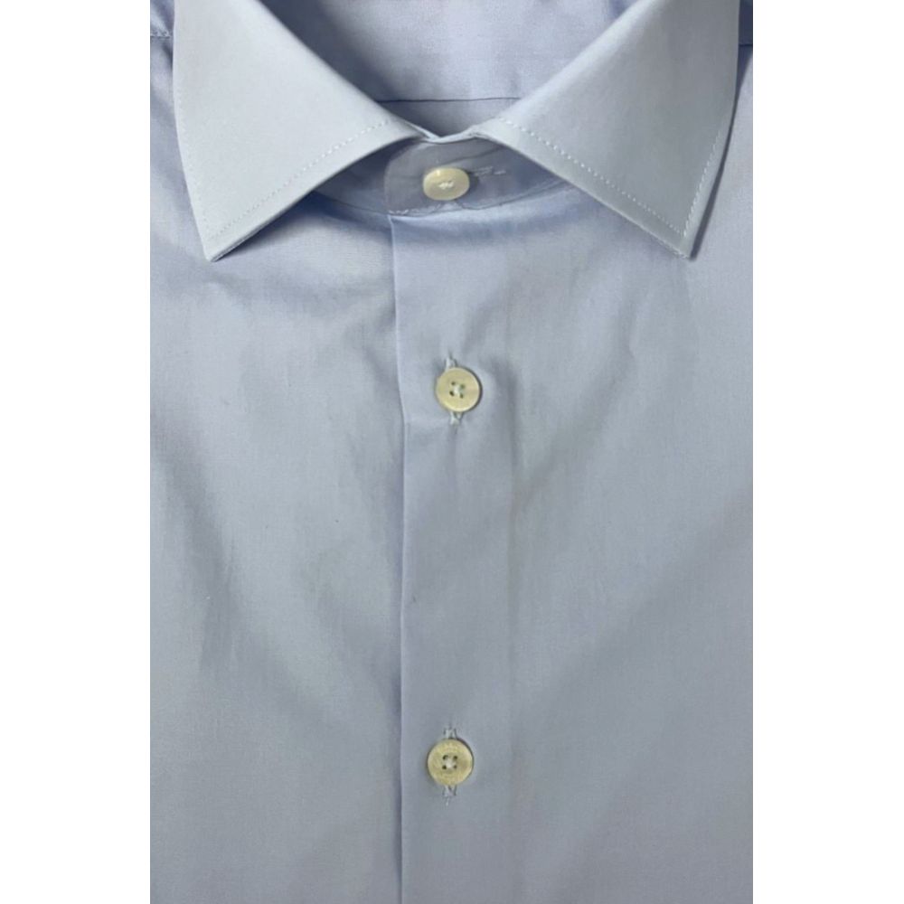 Light Blue Cotton Men Shirt