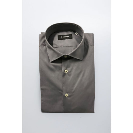 Gray Cotton Men Shirt