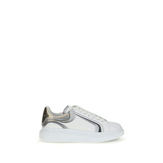 White Rubber Platform Sneakers