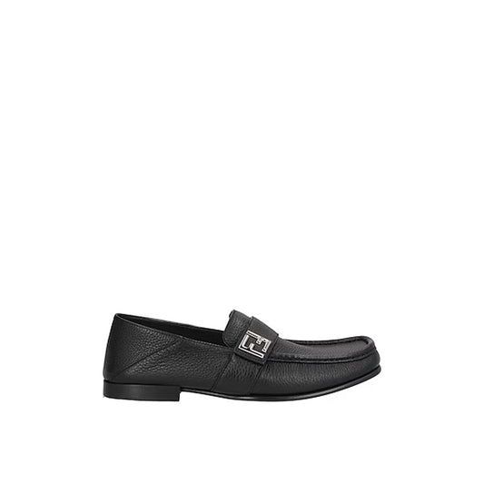 Black Calfskin Slip-On Loafers
