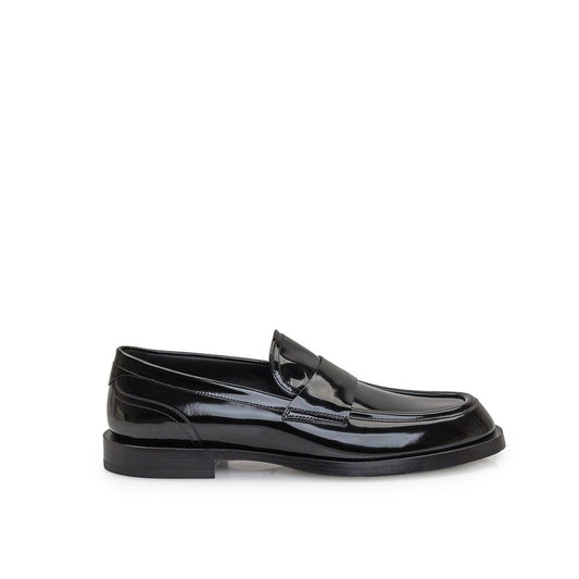 Black Calfskin Slip-On Loafers