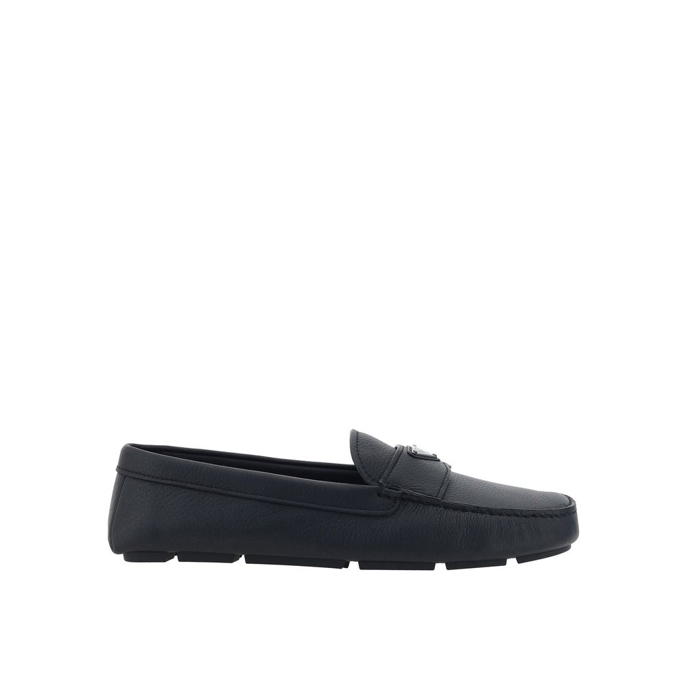 Black Calfskin Slip-On Loafers