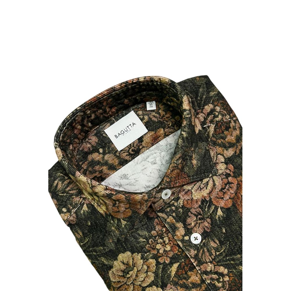 Multicolor Cotton Men Shirt