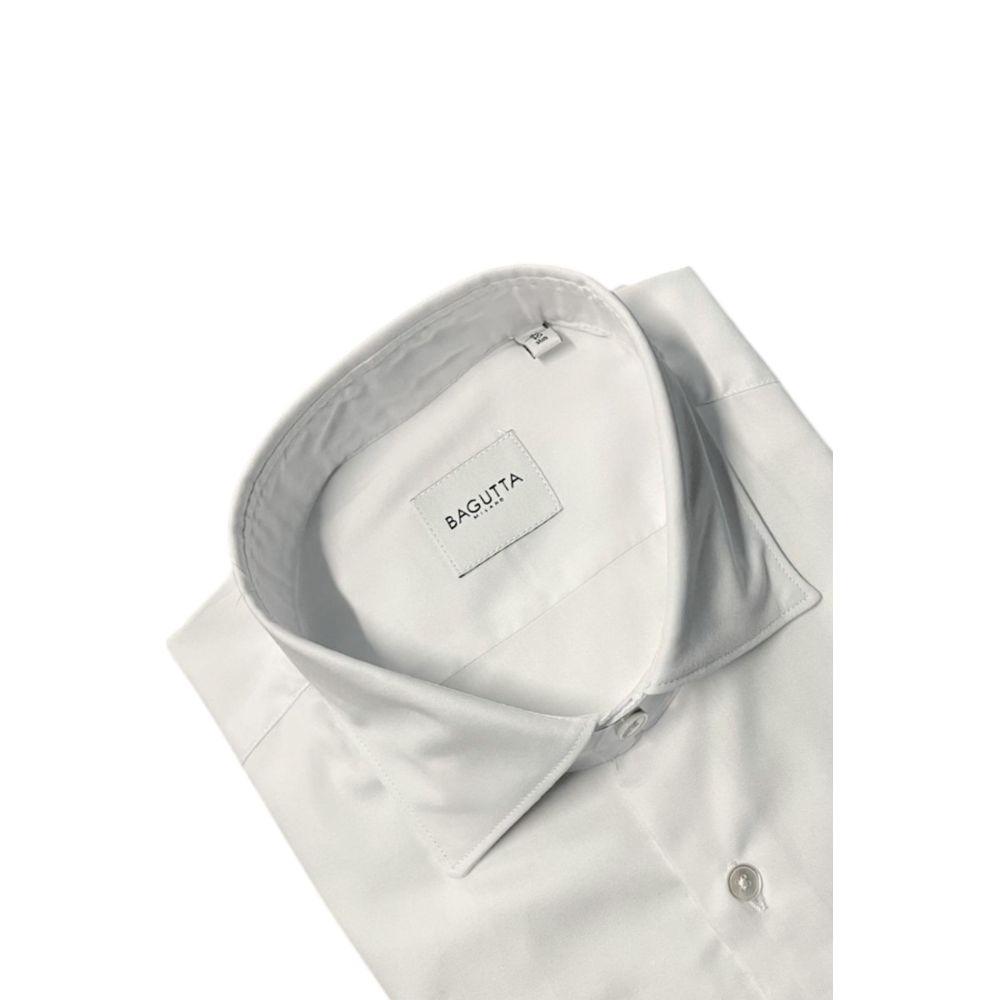 White Cotton Men Shirt