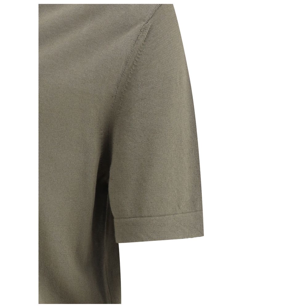 Green Cotton Polo Shirt