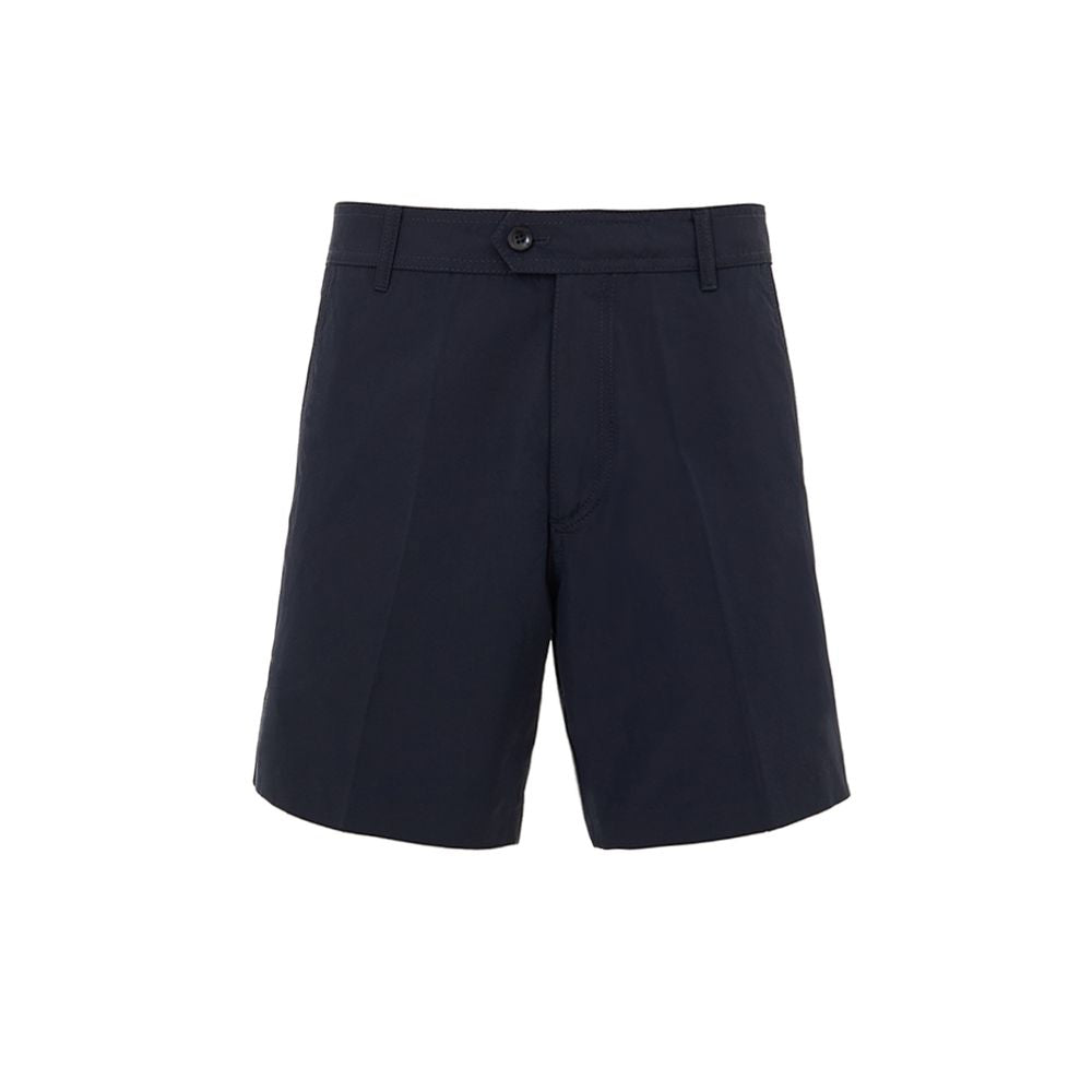Black Polyester Bermuda Shorts