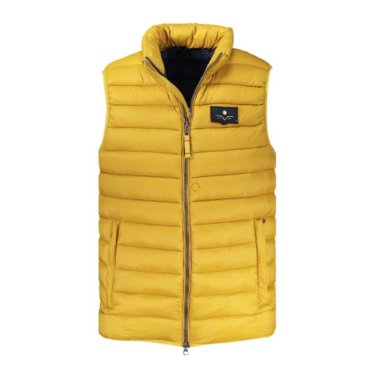 Yellow Polyamide Sleveless Jacket