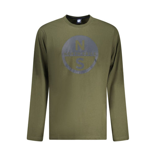 Green Cotton Men T-Shirt