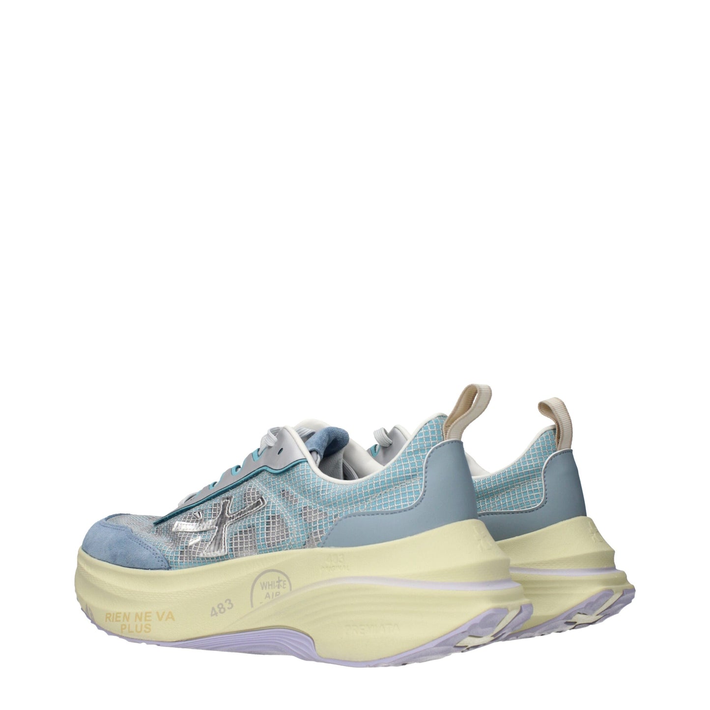 Light Blue Fabric Sneakers