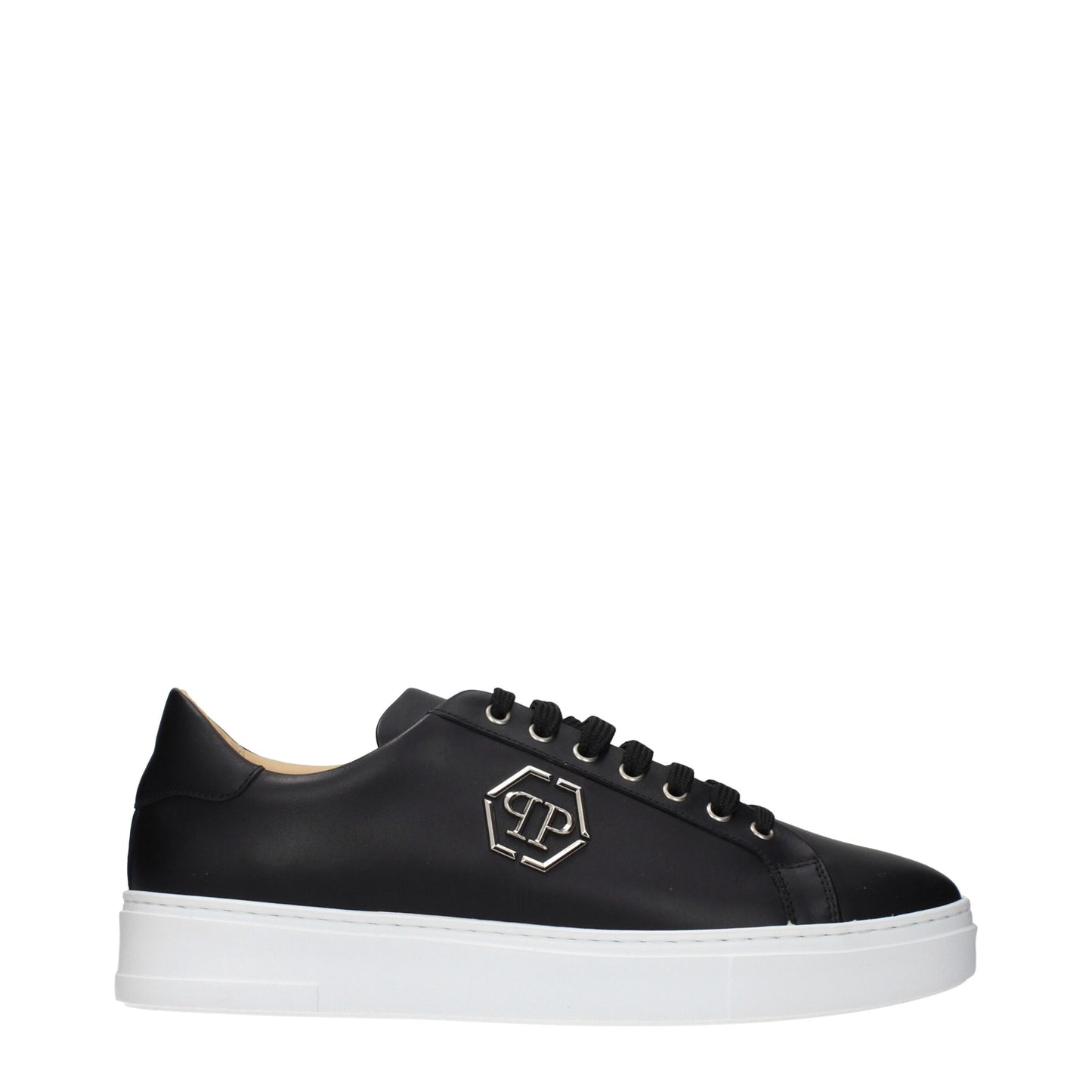 Black Leather Low Top Sneakers